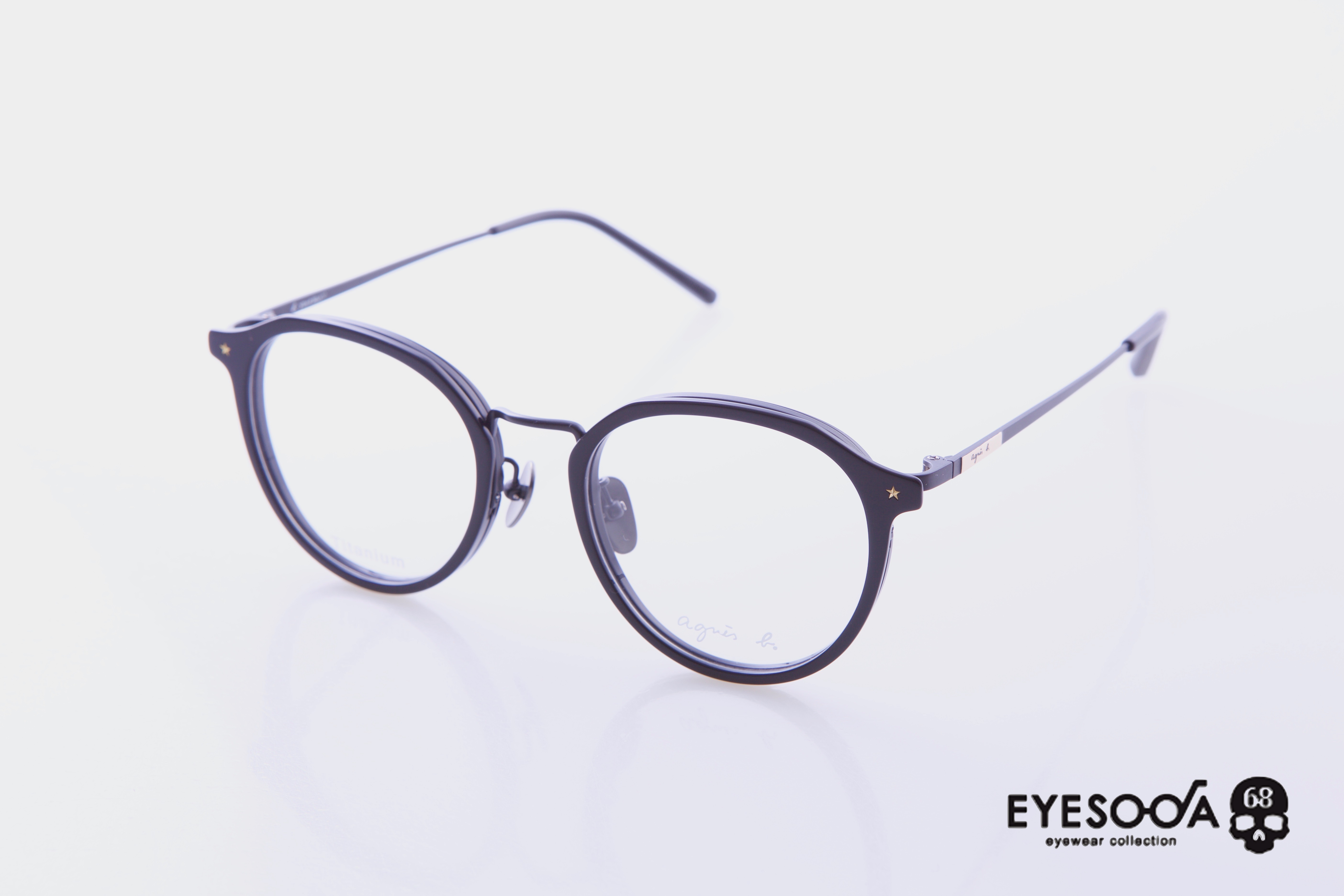 AGNES B. F3(47016ZC0151黑) 仁愛眼鏡 Howard Eyewear